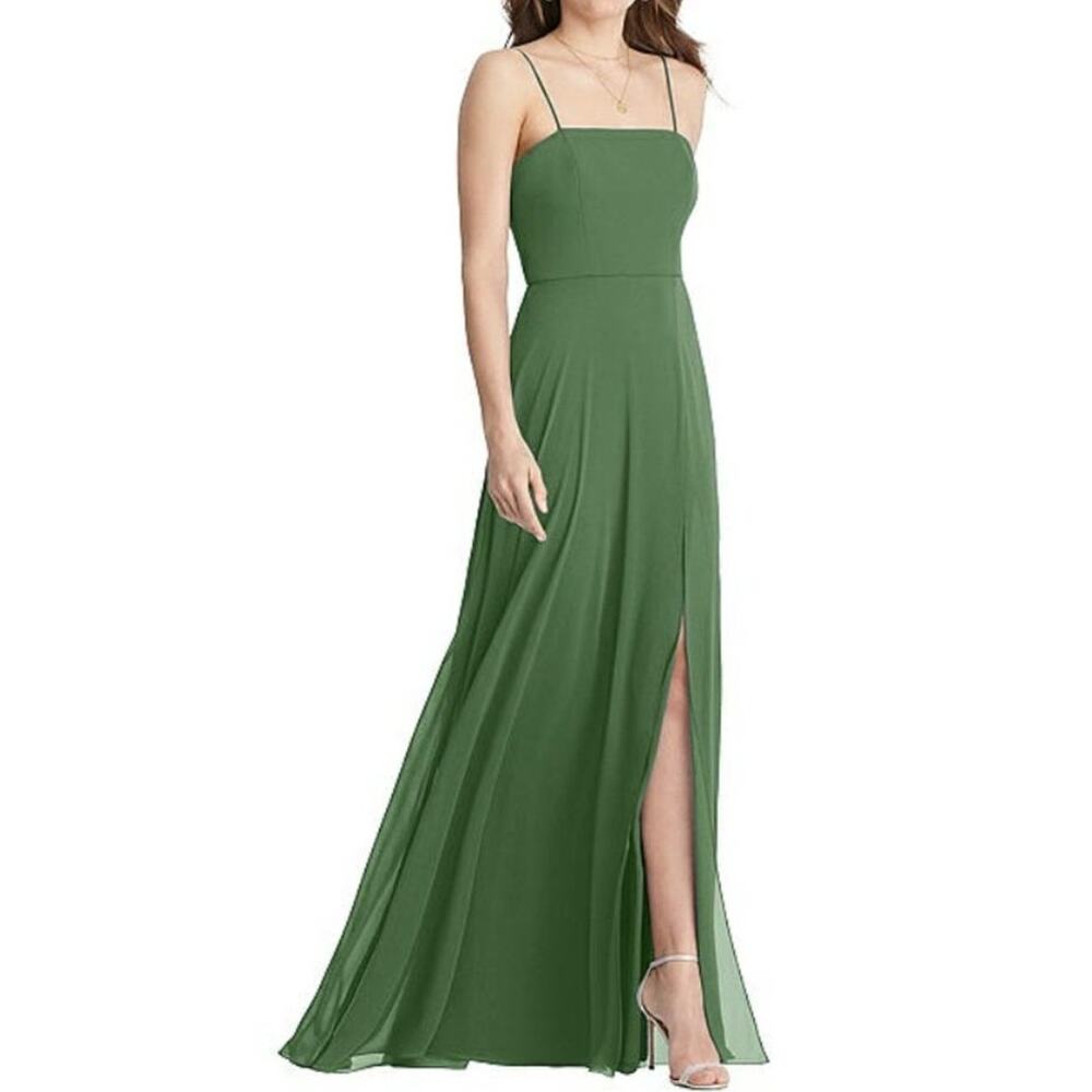 New ~ LOVELY Nordstrom ~ Square Neck Dress 16R ~ Vineyard Green STUNNING!